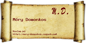 Móry Domonkos névjegykártya