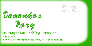 domonkos mory business card